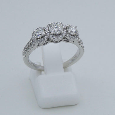 Past Present Future Ring Diamant 2,0 ct / 585er - 14 K Gold Gr. 55 17,5 mm Ø
