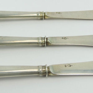 Antike Messer E.K mit Gravur 800er Silber 3 Stück