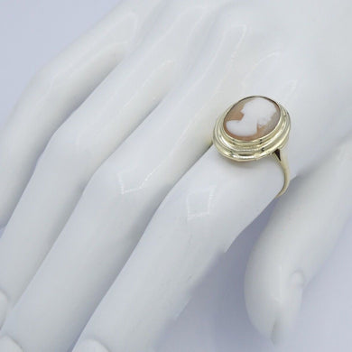 Vintage Damenring mit Gemme / 585er 14 Karat Gold - 60 19,1 mm Ø *
