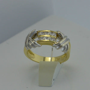 Vintage Damenring mit Zirkonia / 750er 18 Karat Gold - 55 17,5 mm Ø *