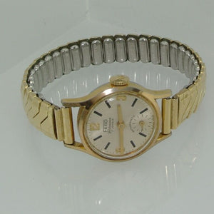 FERO Feldmann 17 Jewels Antimagnetic - Damenuhr / Handaufzug / vergoldet