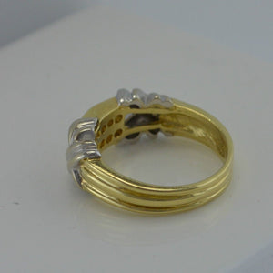 Vintage Damenring mit Zirkonia / 750er 18 Karat Gold - 55 17,5 mm Ø *