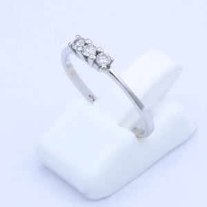 Damenring 585er - 14 Karat Weißgold mit Diamanten ca.0.15 ct./ 52 16,5 mm Ø
