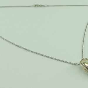Vintage Damen 835er Silber Kette mit Zirkonia Anhänger
