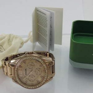 Fossil Damenuhr mit Strasssteine Quarz / Ref-ES-2811251108