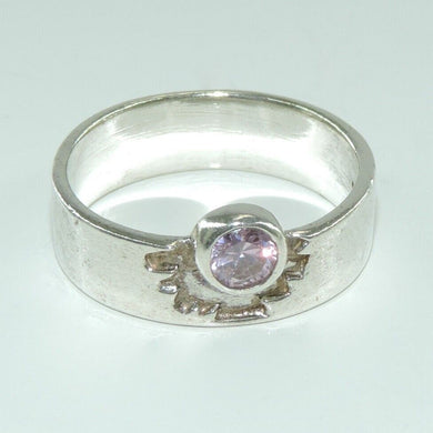 Vintage Damenring Silber 925er mit Amethyst 57 18,1 mm Ø