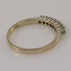 Vintage Damenring mit Smaragd / 585er 14 Karat Gold 57 18,1 mm Ø *