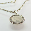Laden Sie das Bild in den Galerie-Viewer, Vintage Kette mit Münzanhänger Sanctus Willibaldus 1979 Silber
