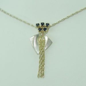 Damen Collier 925er Silber mit Turmalin