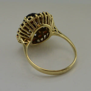 Vintage Damenring mit Granat / 333er 8 Karat Gelbgold 55 17,5 mm Ø *