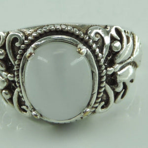 Vintage Damenring mit Mondstein / 925er Silber/ 60 19,1 mm Ø