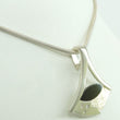 Laden Sie das Bild in den Galerie-Viewer, Esprit Vintage 925er Silber Damen Schlangenkette &amp; Anhänger mit Onyx &amp; Zirkonia
