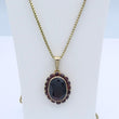 Laden Sie das Bild in den Galerie-Viewer, Vintage Kette &amp; Anhänger mit Granat / 333er 8 Karat Gold 45cm
