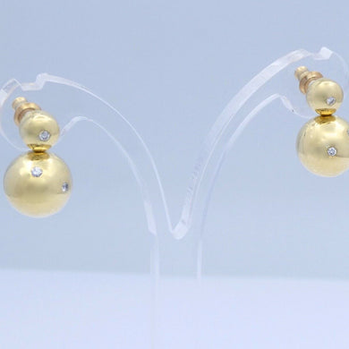 Damen Ohrringe mit Brillanten ca. 0.12 ct 750er Gold 18 Karat