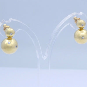 Damen Ohrringe mit Brillanten ca. 0.12 ct 750er Gold 18 Karat