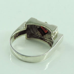 Vintage Damenring mit Turmalin Stein und Makasiten / 925er Silber 53 16,8 mm Ø