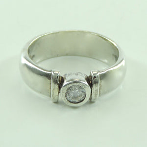 Vintage Damenring 925er Silber mit Zirkonia 59 18,8 mm Ø
