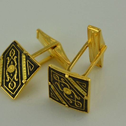Manschettenknöpfe - vergoldet / - ca. 15,0 x 15,0 mm