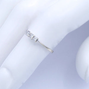 Damenring 585er - 14 Karat Weißgold mit Diamanten ca.0.15 ct./ 52 16,5 mm Ø