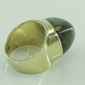 Damen Ring Vintage mit Achat / 585er Gold - 53 16,8 mm Ø