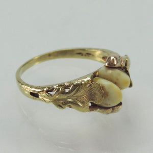 Jagdschmuck-Grandeln, Trachtenring für Damen 333er 8 Karat Gold -50 15,9 mm Ø *