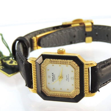 Omax crystal Damen Armbanduhr Quartz vergoldet