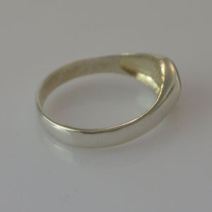 Vintage Damenring Onyx / 925 Silber 52 16,5 mm Ø