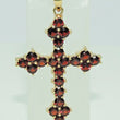 Laden Sie das Bild in den Galerie-Viewer, Vintage Kreuz Anhänger mit Böhmischem Granat / 333er 8 Karat Gold
