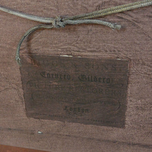 Gemälde auf Leinwand - "2 Kinder" / Goldrahmen Holz