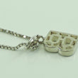 Laden Sie das Bild in den Galerie-Viewer, Vintage Damen 835er Silber Kette mit Zirkonia Anhänger 925er Silber &quot;B&quot;
