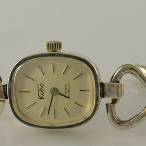 Koha Incabloc Handaufzug Uhr / 17 Rubis / 835er Silber