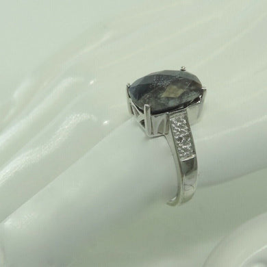 Vintage Damen Ring mit Zirkonia & Quarzstein / 925er Silber - 57 18,1 mm Ø