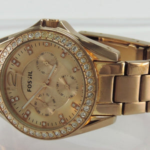 Fossil Damenuhr mit Strasssteine Quarz / Ref-ES-2811251108