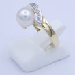 Laden Sie das Bild in den Galerie-Viewer, Damen Ring 333er K Gold mit Perle &amp; Diamant - 56 17,8 mm Ø *
