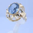 Laden Sie das Bild in den Galerie-Viewer, Vintage Damenring mit Topas / 585er - 14 Karat Gold/ Gr- 59 18,8 mm Ø *
