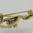 Laden Sie das Bild in den Galerie-Viewer, Vintage Anstecknadel mit Zirkonia &amp; Rubin / 333er - 8 Karat Gelbgold
