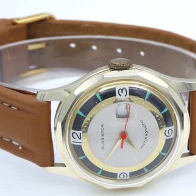 Vintage GLADIATOR Kalendar Mechanismus Herrenuhr Swiss Made Ref.1070021