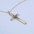 Laden Sie das Bild in den Galerie-Viewer, Vintage Kette 8 Karat &amp; Kreuz 14 Karat Gold 50 cm

