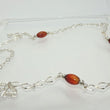 Laden Sie das Bild in den Galerie-Viewer, Vintage Damen Collier 835er Silber mit Karneol
