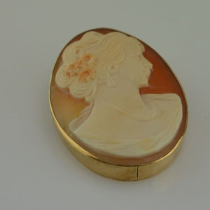 Vintage Anhänger & Brosche Gemme 750er 18 Karat Gold Brosche