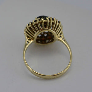 Vintage Damenring mit Granat / 333er 8 Karat Gelbgold 55 17,5 mm Ø *