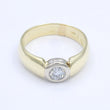 Laden Sie das Bild in den Galerie-Viewer, Damenring 585er 14 Karat mit Diamant ca. 0.25 ct. / 57 18,1 mm Ø
