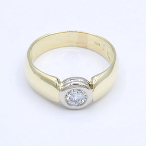 Damenring 585er 14 Karat mit Diamant ca. 0.25 ct. / 57 18,1 mm Ø