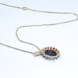 Laden Sie das Bild in den Galerie-Viewer, Vintage Kette &amp; Anhänger mit Granat / 333er 8 Karat Gold 45cm
