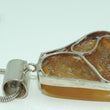 Laden Sie das Bild in den Galerie-Viewer, Halskette 925er Silber mit 900er Silber Bernstein Anhänger / Hand Made

