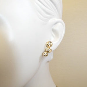 Ohrstecker mit Diamanten 0.50 ct / 585er 14 Karat Gelbgold