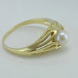 Laden Sie das Bild in den Galerie-Viewer, Vintage Damenring mit Perle / 585er 14 Karat Gold 56 17,8 mm Ø *
