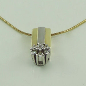 Damen Kette mit Anhänger mit Diamanten 0,35 ct Gelbgold 750er 18 Karat 45 cm