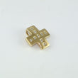 Laden Sie das Bild in den Galerie-Viewer, Vintage Kreuz - Anhänger mit Zirkonia / 333er - 8 Karat Gelbgold
