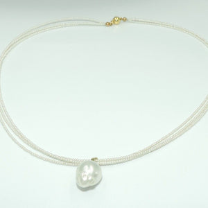 Damenperlen Kette / Gold-Verschluss 585er 14 Karat / ca. 42,5 cm Wie Neu